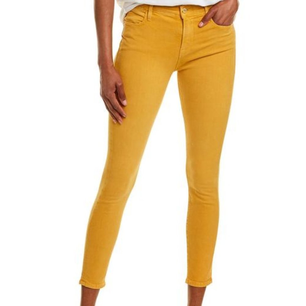 Frame  Denim Le High Marigold Skinny Crop Marigold